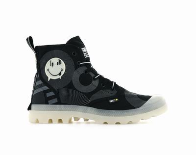 Botas Palladium PAMPA SMILEY GITD Mujer Gris Oscuro | Costa Rica-95021